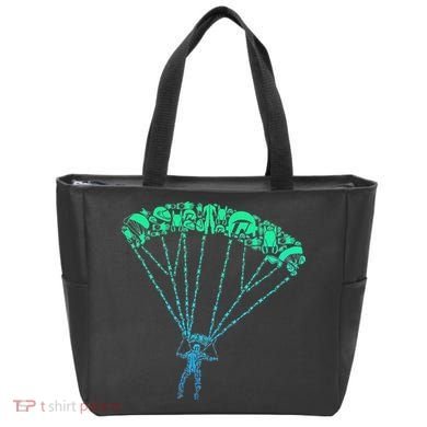 Skydiver Skydiving Parachuting Parachutist Tote Bag