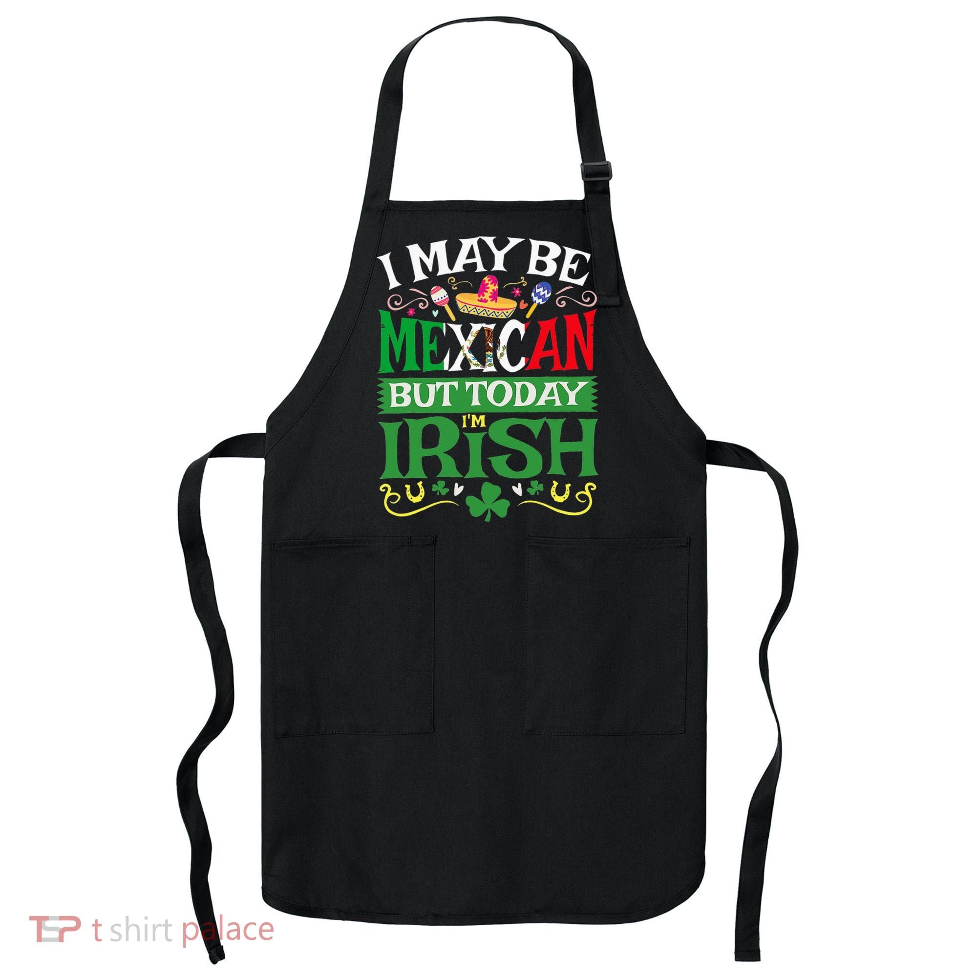 St Saint Patrick's Day Mexican Latino Beer Shamrock Apron