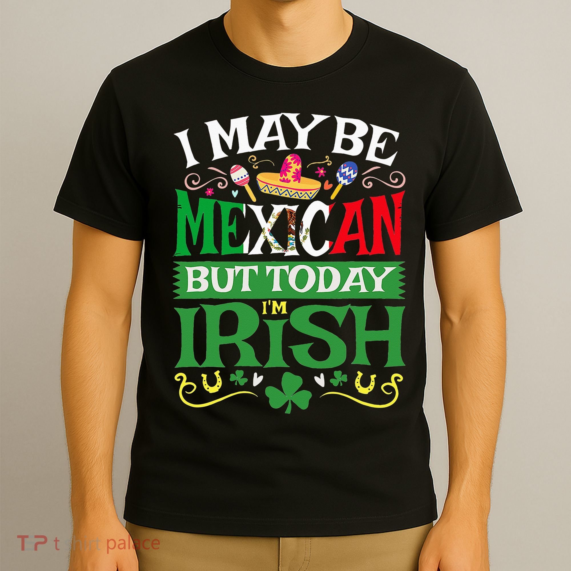 St Saint Patrick's Day Mexican Latino Beer Shamrock T-Shirt