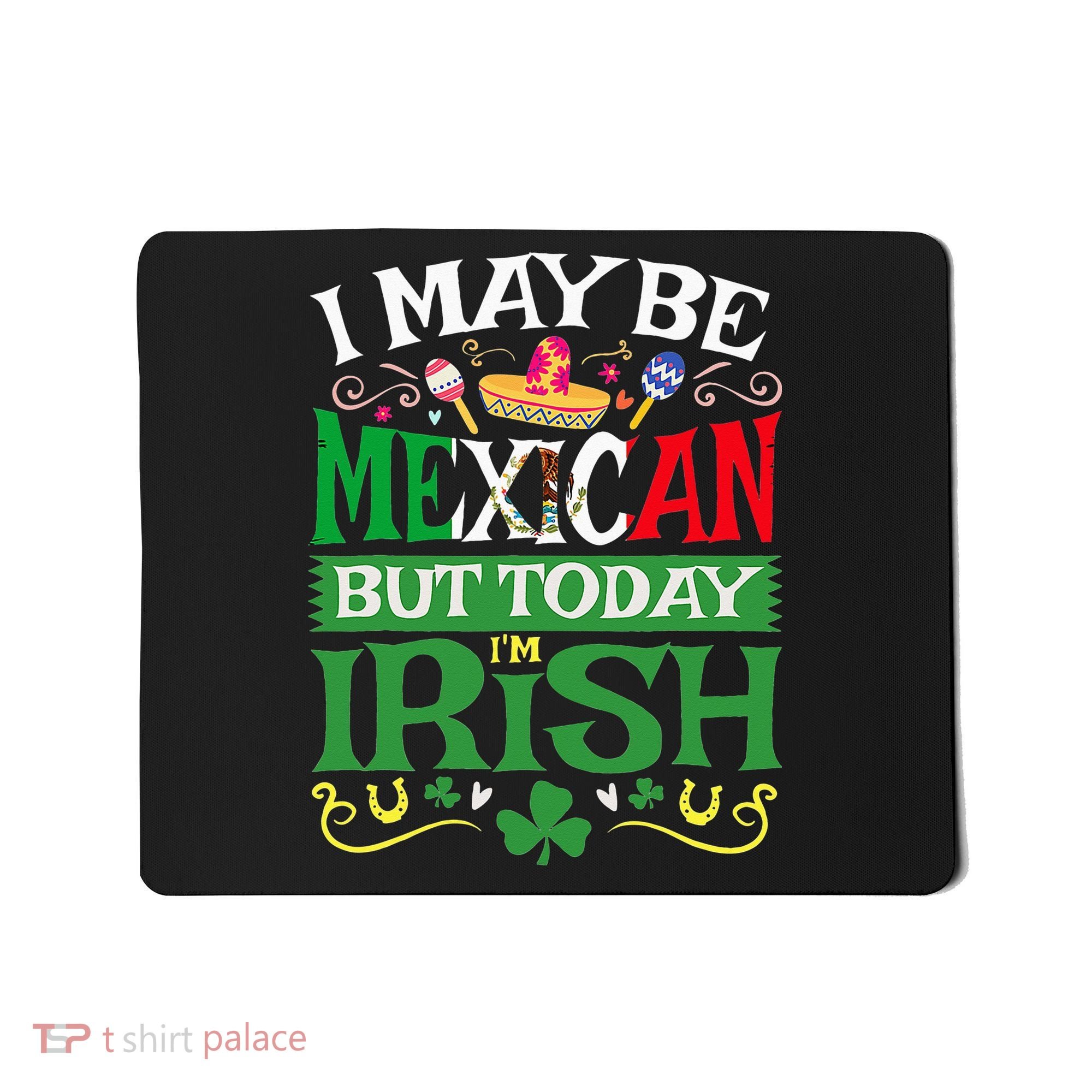 St Saint Patrick's Day Mexican Latino Beer Shamrock Mousepad