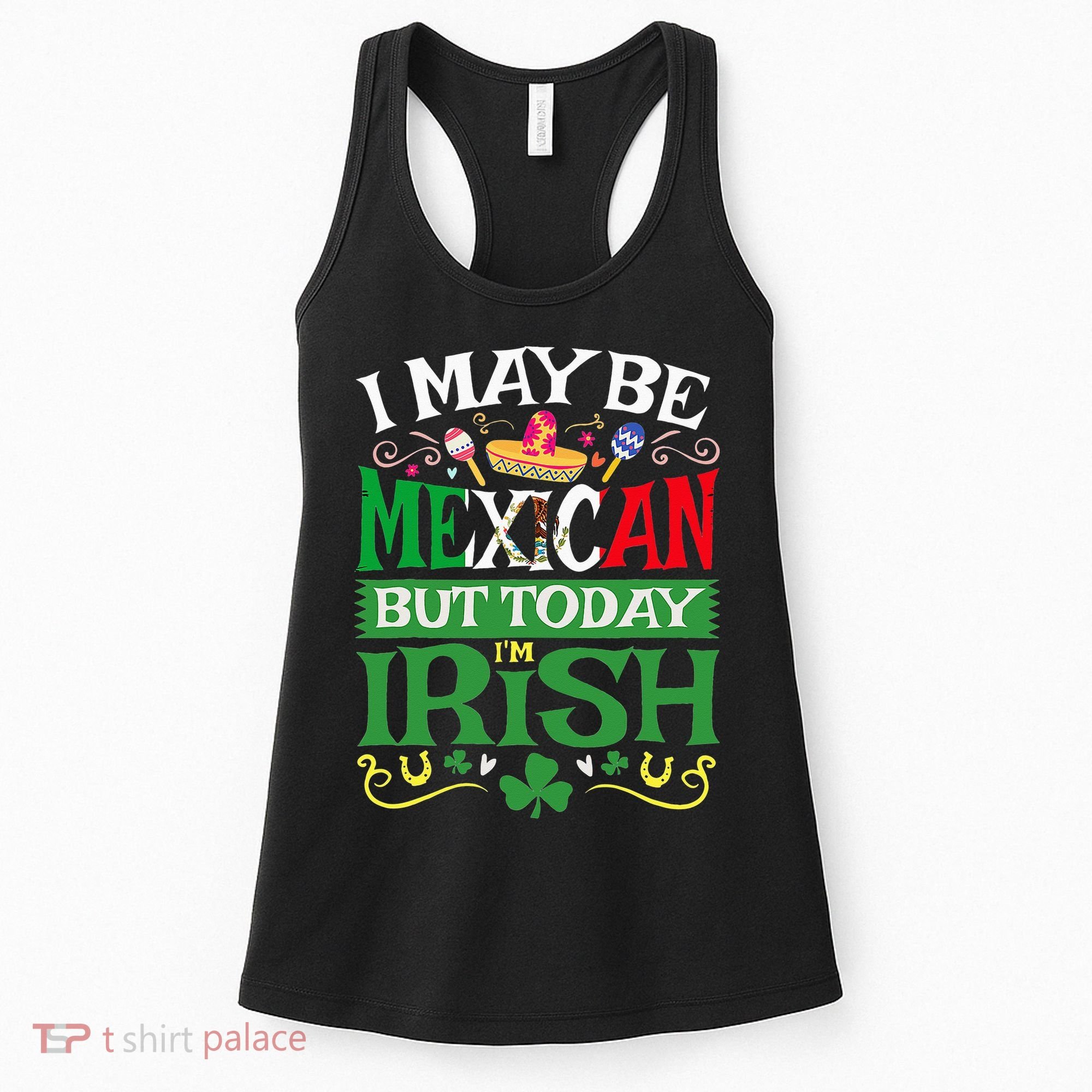 St Saint Patrick's Day Mexican Latino Beer Shamrock Women's Tank Top
