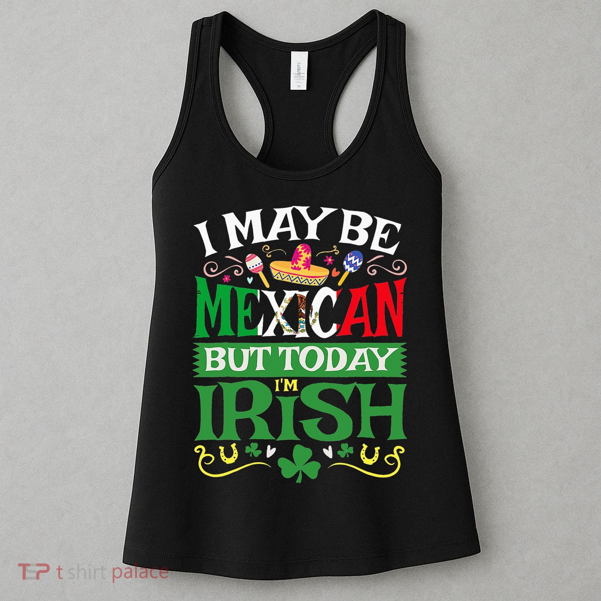 St Saint Patrick's Day Mexican Latino Beer Shamrock Women's Tank Top