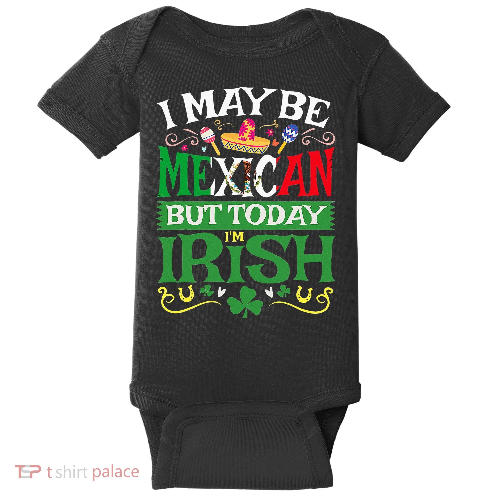 St Saint Patrick's Day Mexican Latino Beer Shamrock Baby Bodysuit