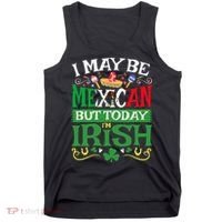 St Saint Patrick's Day Mexican Latino Beer Shamrock Tank Top thumb 0
