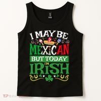 St Saint Patrick's Day Mexican Latino Beer Shamrock Tank Top thumb 2