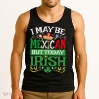 St Saint Patrick's Day Mexican Latino Beer Shamrock Tank Top thumb 3