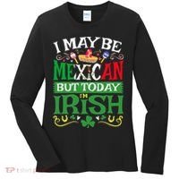 St Saint Patrick's Day Mexican Latino Beer Shamrock Women's Long Sleeve Shirt thumb 0