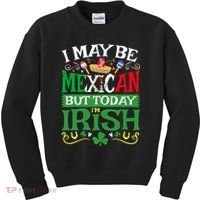 St Saint Patrick's Day Mexican Latino Beer Shamrock Kids Sweatshirt thumb 0