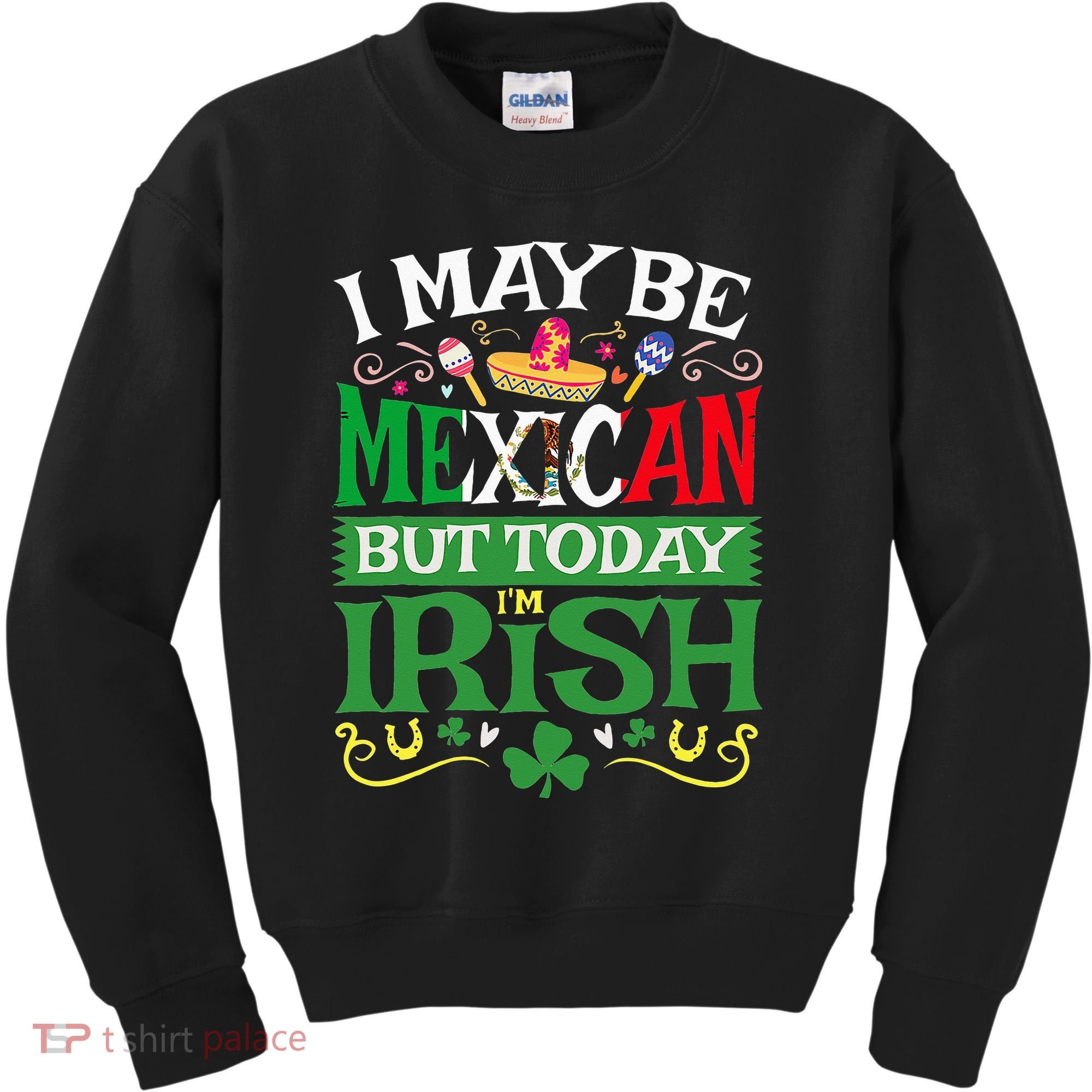 St Saint Patrick's Day Mexican Latino Beer Shamrock Kids Sweatshirt