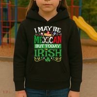 St Saint Patrick's Day Mexican Latino Beer Shamrock Kids Hoodie thumb 3
