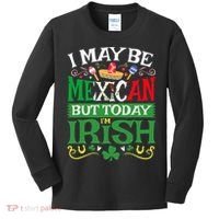 St Saint Patrick's Day Mexican Latino Beer Shamrock Kids Long Sleeve Shirt thumb 0