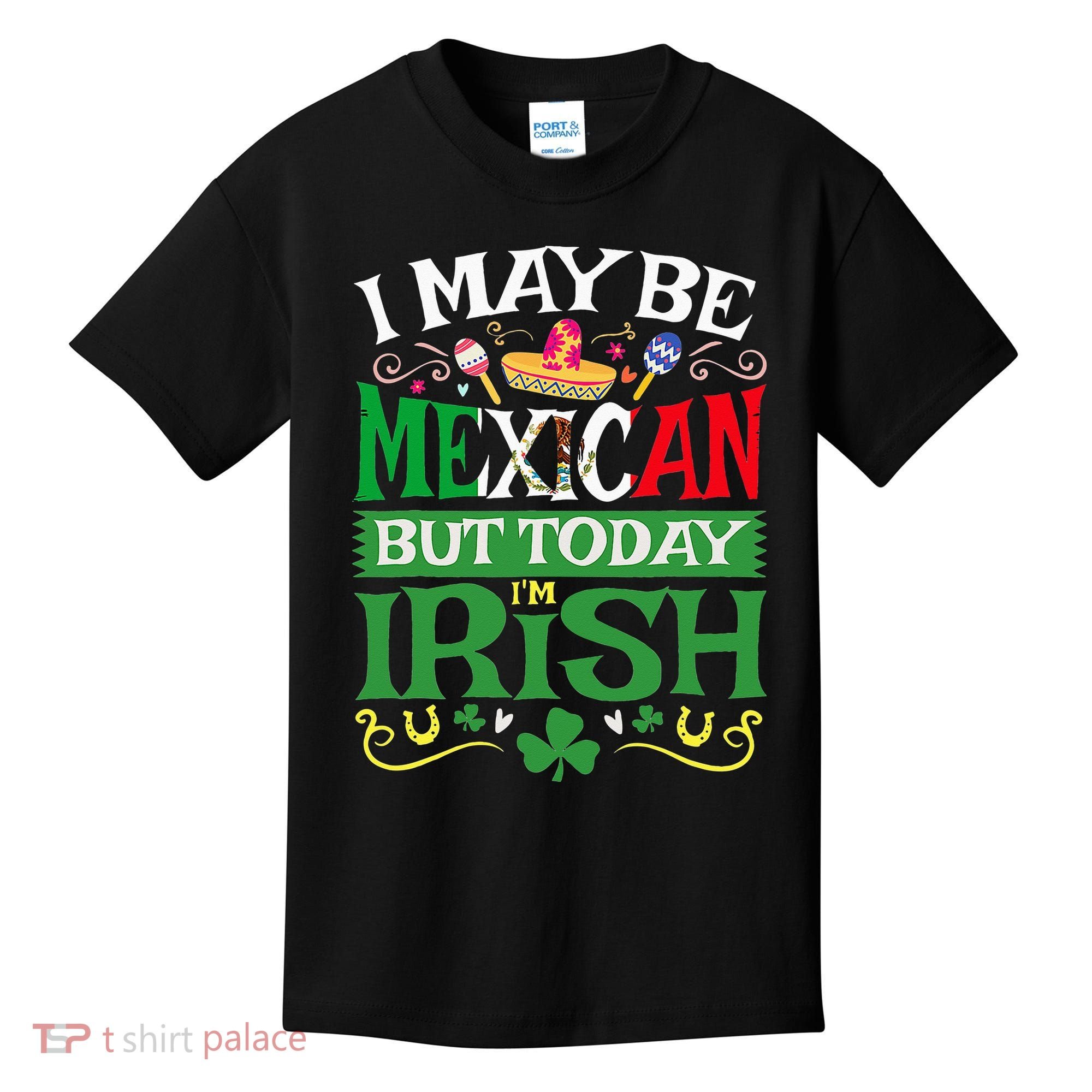 St Saint Patrick's Day Mexican Latino Beer Shamrock Kids T-Shirt