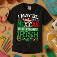 St Saint Patrick's Day Mexican Latino Beer Shamrock Kids T-Shirt thumb 3