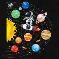 Solar System Planets Science Space Astronaut Universe Galaxy Ladies PosiCharge Tri-Blend Wicking Tank thumb 2