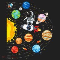 Solar System Planets Science Space Astronaut Universe Galaxy Women's Sweatshirt thumb 2