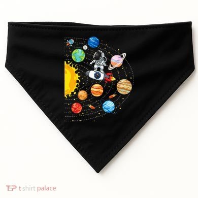 Solar System Planets Science Space Astronaut Universe Galaxy USA-Made Doggie Bandana