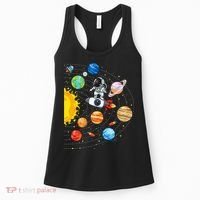 Solar System Planets Science Space Astronaut Universe Galaxy Women's Tank Top thumb 0