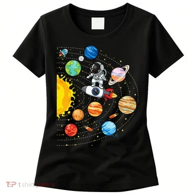 Solar System Planets Science Space Astronaut Universe Galaxy Women's T-Shirt