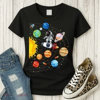 Solar System Planets Science Space Astronaut Universe Galaxy Women's T-Shirt thumb 3