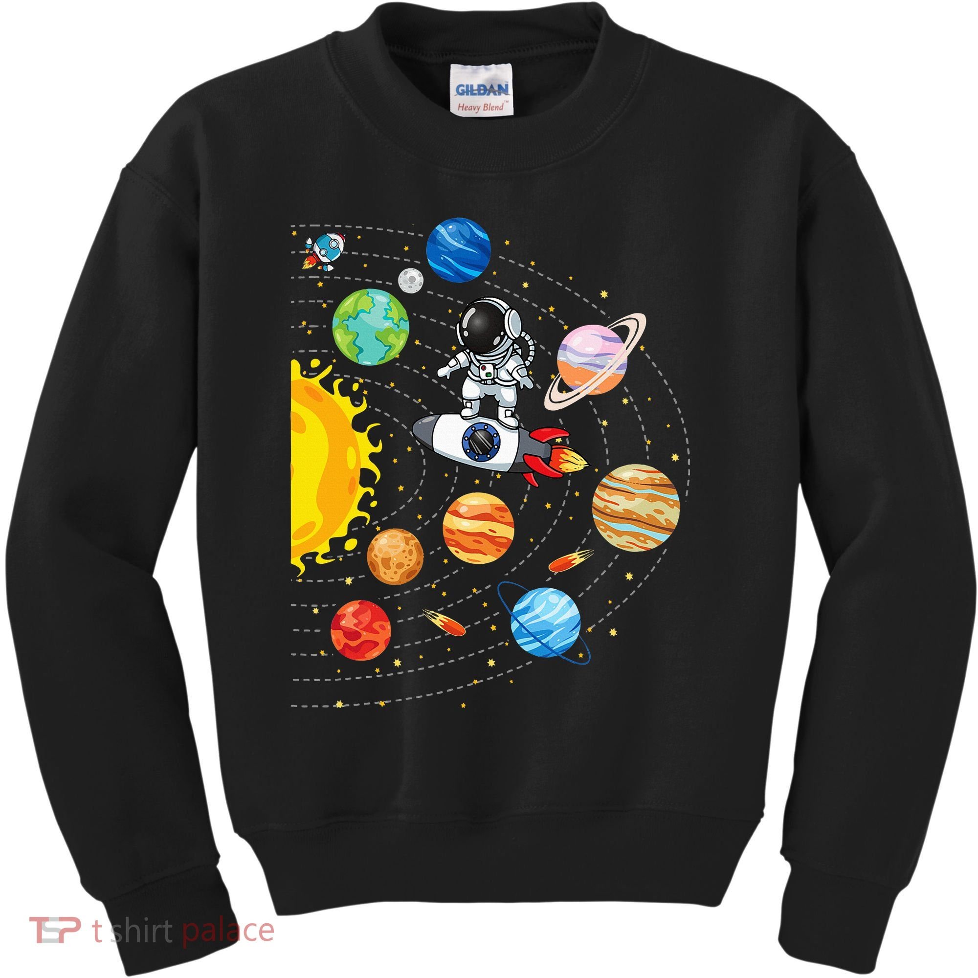 Solar System Planets Science Space Astronaut Universe Galaxy Kids Sweatshirt