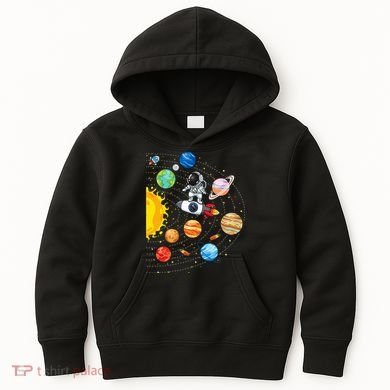 Solar System Planets Science Space Astronaut Universe Galaxy Kids Hoodie