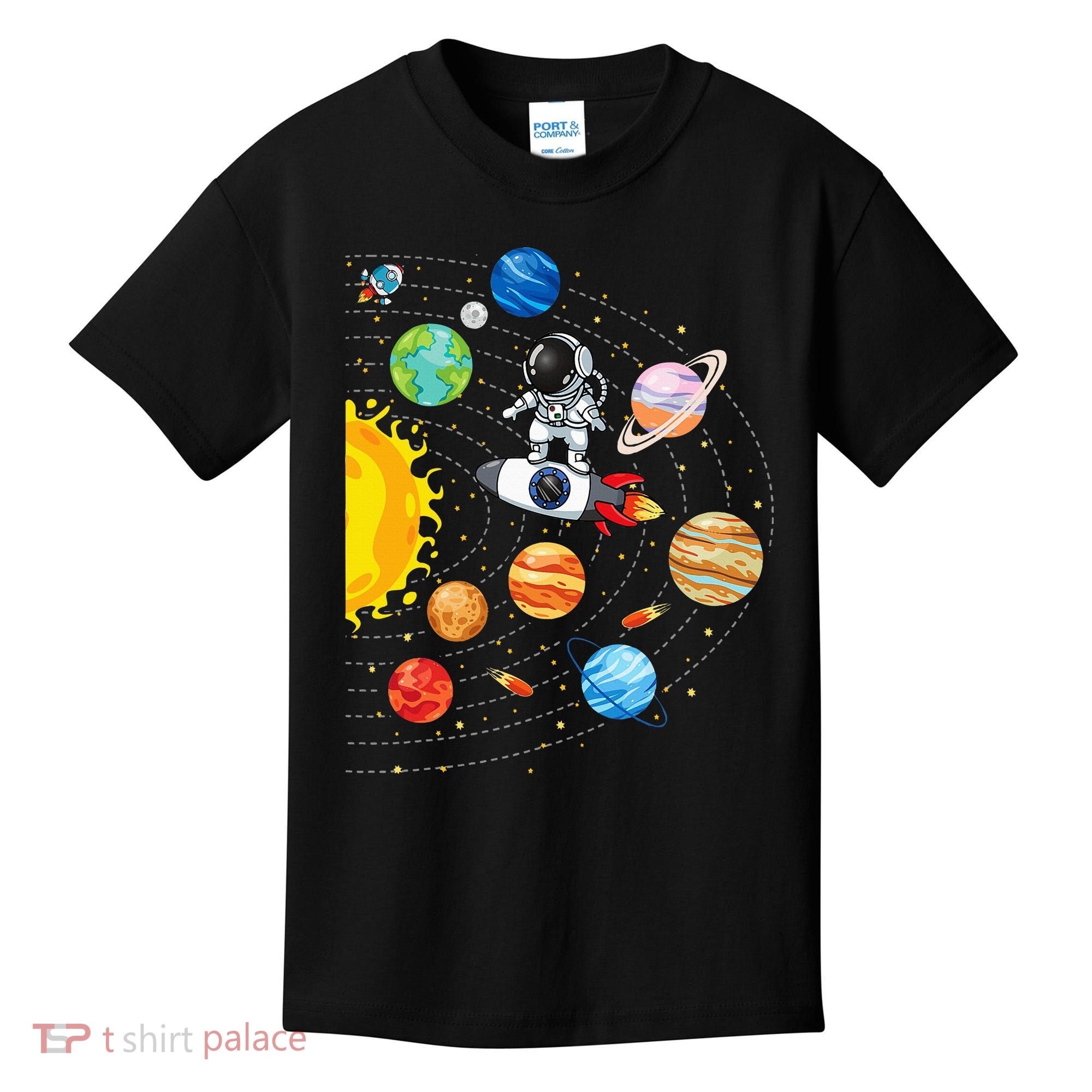 Solar System Planets Science Space Astronaut Universe Galaxy Kids T-Shirt
