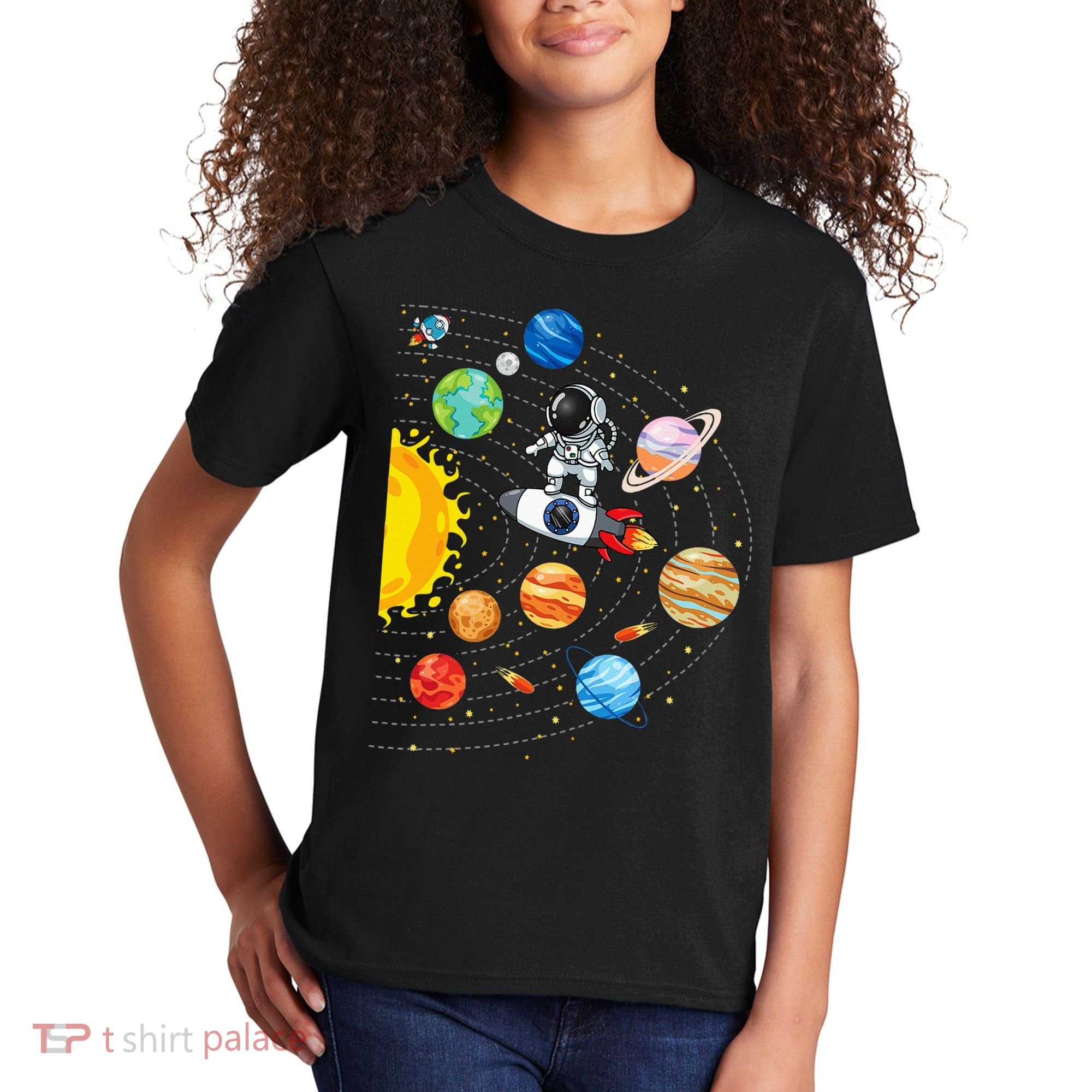 Solar System Planets Science Space Astronaut Universe Galaxy Kids T-Shirt