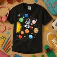 Solar System Planets Science Space Astronaut Universe Galaxy Kids T-Shirt thumb 3