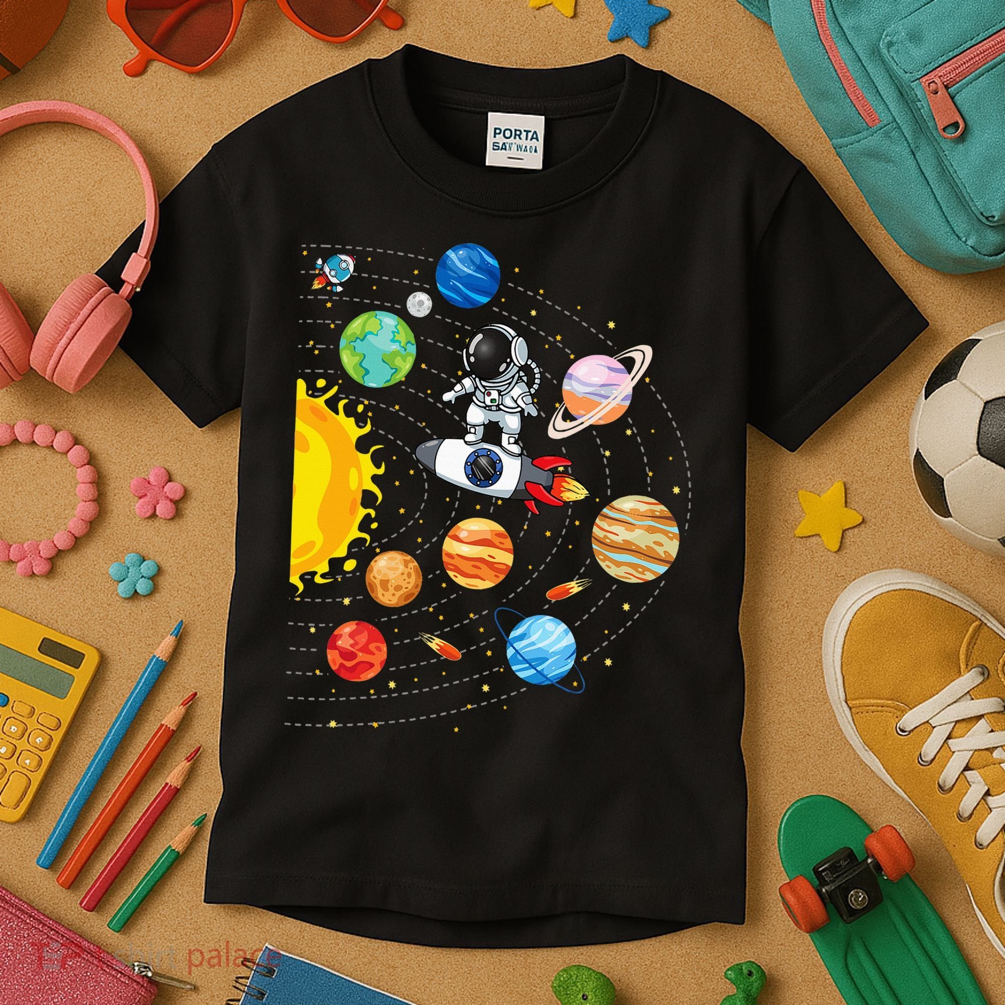 Solar System Planets Science Space Astronaut Universe Galaxy Kids T-Shirt