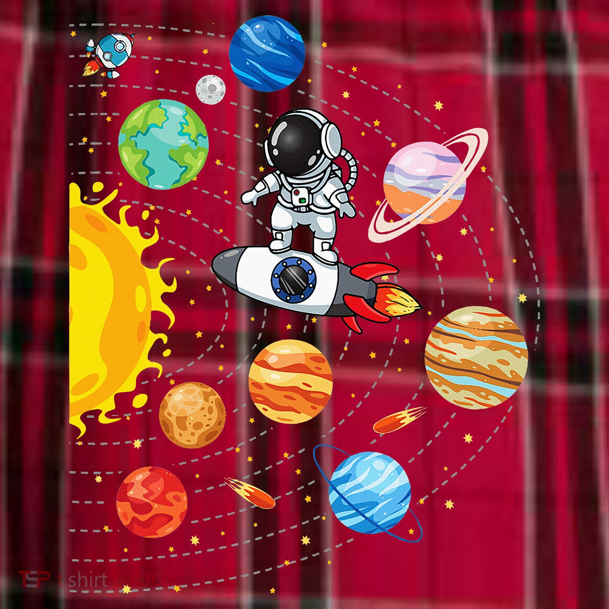 Solar System Planets Science Space Astronaut Universe Galaxy Men's Flannel Plaid Pajama Pants