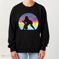 S Softball Player Silhouette Softball Lover Gift Women's Sweatshirt thumb 0