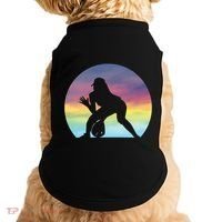 S Softball Player Silhouette Softball Lover Gift Doggie Tank thumb 0