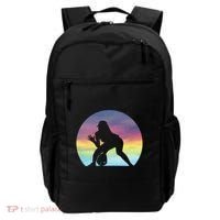 S Softball Player Silhouette Softball Lover Gift Backpack thumb 0