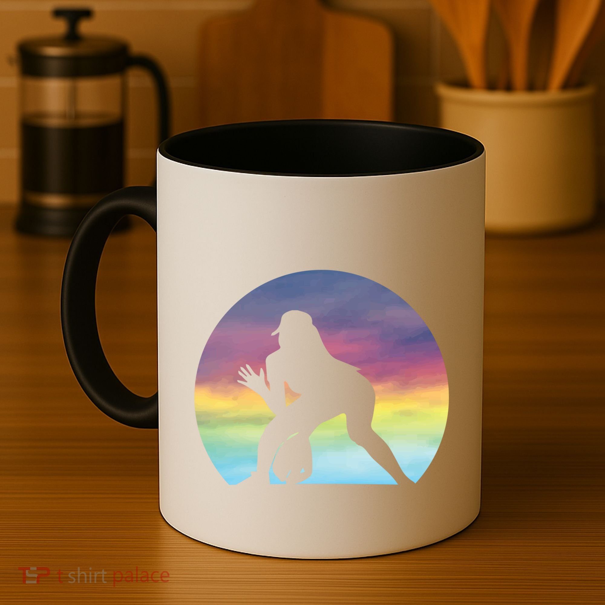 S Softball Player Silhouette Softball Lover Gift Coffee Mug