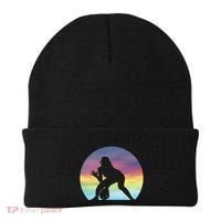 S Softball Player Silhouette Softball Lover Gift Beanie thumb 0