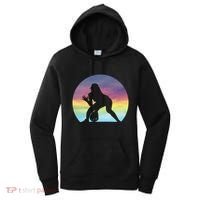 S Softball Player Silhouette Softball Lover Gift Women's Hoodie thumb 0