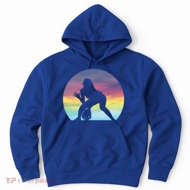 S Softball Player Silhouette Softball Lover Gift Hoodie