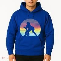 S Softball Player Silhouette Softball Lover Gift Hoodie thumb 2