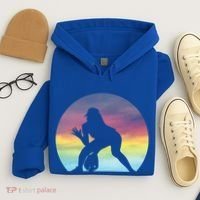 S Softball Player Silhouette Softball Lover Gift Hoodie thumb 4