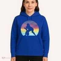 S Softball Player Silhouette Softball Lover Gift Hoodie thumb 5
