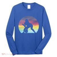 S Softball Player Silhouette Softball Lover Gift Long Sleeve Shirt thumb 0