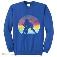 S Softball Player Silhouette Softball Lover Gift Sweatshirt thumb 0