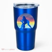 S Softball Player Silhouette Softball Lover Gift Tumbler thumb 0