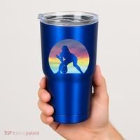 S Softball Player Silhouette Softball Lover Gift Tumbler thumb 2