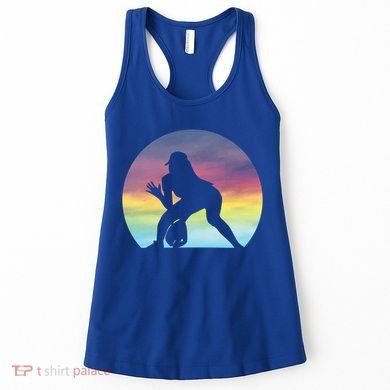 S Softball Player Silhouette Softball Lover Gift Women's Tank Top