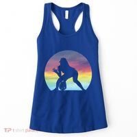 S Softball Player Silhouette Softball Lover Gift Women's Tank Top thumb 0