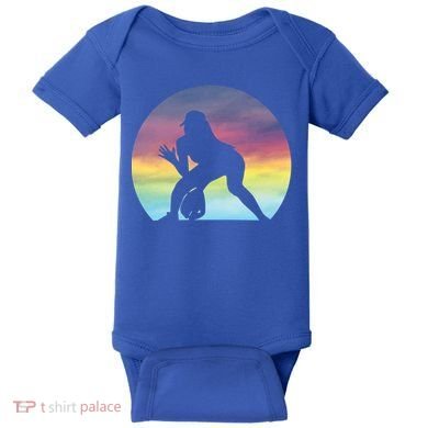 S Softball Player Silhouette Softball Lover Gift Baby Bodysuit