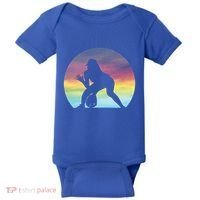 S Softball Player Silhouette Softball Lover Gift Baby Bodysuit thumb 0