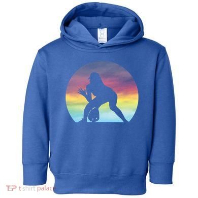 S Softball Player Silhouette Softball Lover Gift Toddler Hoodie