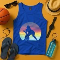 S Softball Player Silhouette Softball Lover Gift Tank Top thumb 4